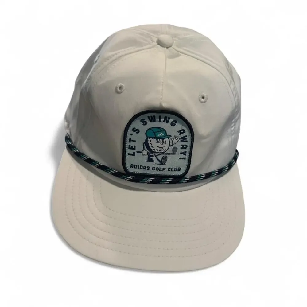 Adidas Golf Club White Hat “Let’s Swing Party!” Youth Adjustable Cap Preppy